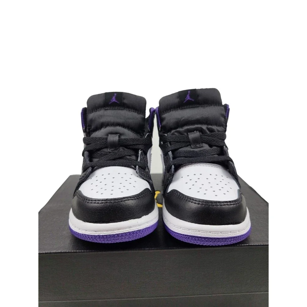 Nike Air Jordan 1 Mid PS ‘Dark Iris’ Preschool Sneakers 640734-095 Kids Sz 9c